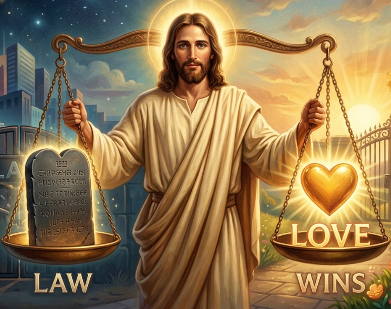 Jesus emphasizes love over law when asked legalistic questions